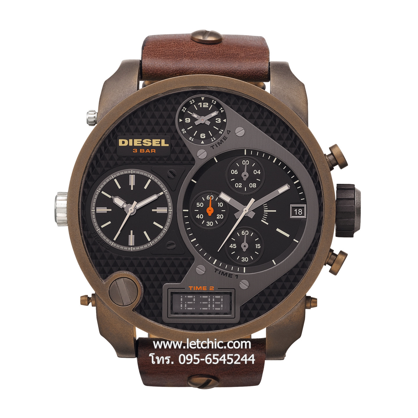นาฬิกา Diesel รุ่น DZ7246 นาฬิกาข้อมือผู้ชาย สายหนัง ของแท้ ประกันศูนย์ไทย 2 ปี ส่งพร้อมกล่อง และใบรับประกัน