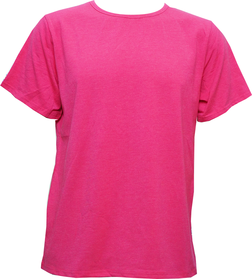 T-Shirt Cotton Spandex แขนสั้น สีชมพู