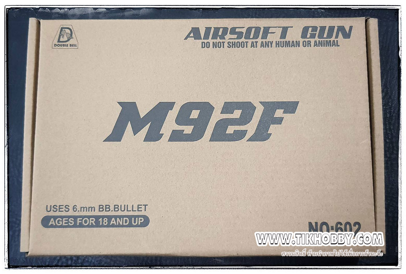 ปืนอัดลมแบบชักยิงทีล่ะนัด M92 (Bell602) ตัวนี้มียิงลายตรงสไลด์ปืน