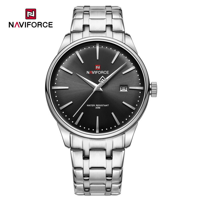 นาฬิกา Naviforce รุ่น NF9230 BK SIL ของแท้ รับประกันศูนย์ 1 ปี ส่งพร้อมกล่อง และใบรับประกันศูนย์ ราคาถูกที่สุด