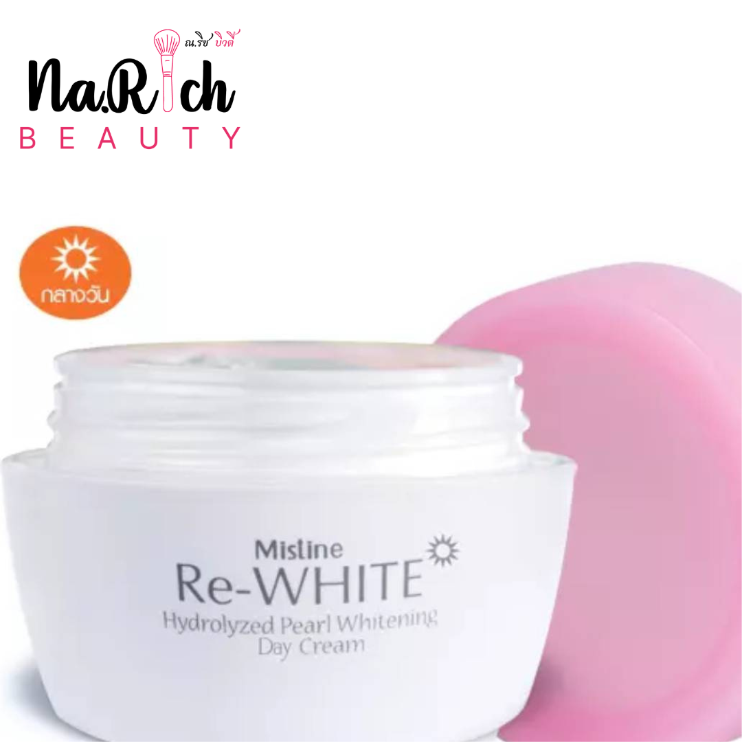 Mistine Re-White Hydrolyzed Pearl Whitening Cream 30 g. (Day Cream - Night Cream)