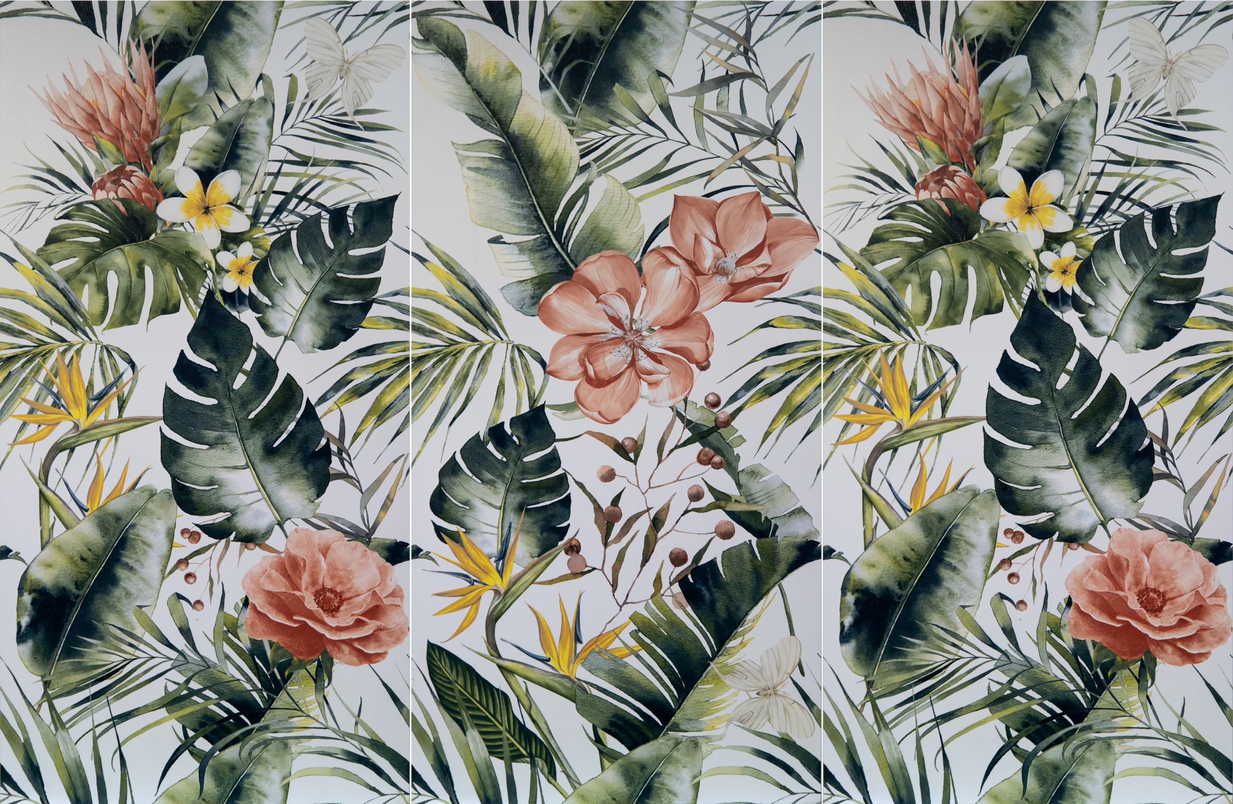 กระเบื้องภาพชุดลายดอกไม้ใบไม้ 60x120cm ทรอปิคอลดรีม11-A (TROPICAL DREAM11-A)