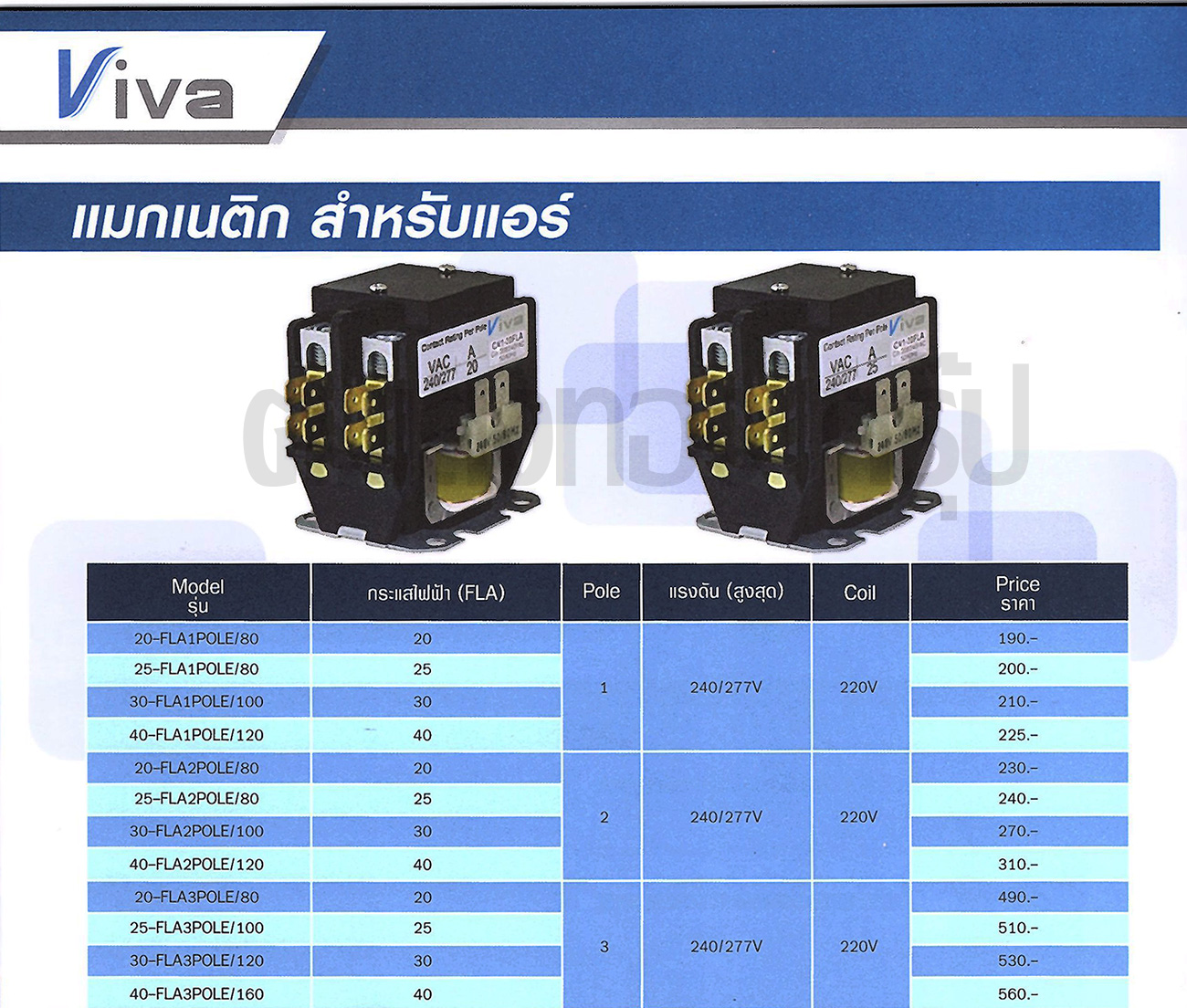 Magnetic สำหรับแอร์ ยี่ห้อ Viva
