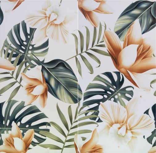 กระเบื้องภาพชุดลายดอกไม้ใบไม้ 60x120cm ทรอปิคอลดรีม2-A (TROPICAL DREAM2-A)
