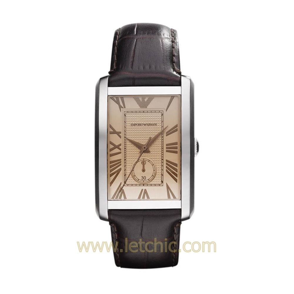 นาฬิกา Emporio Armani รุ่น AR1605 นาฬิกาข้อมือผู้สายหนัง สีน้ำตาล ของแท้ ประกันศูนย์ไทย 2 ปี ส่งพร้อมกล่อง และใบรับประกัน
