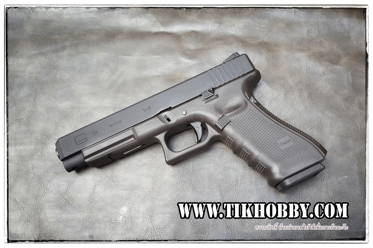 ปืนสั้นระบบแก๊สโบลว์แบล็ค รุ่น G34 WE Gen4 สีดำ Semi-Auto
