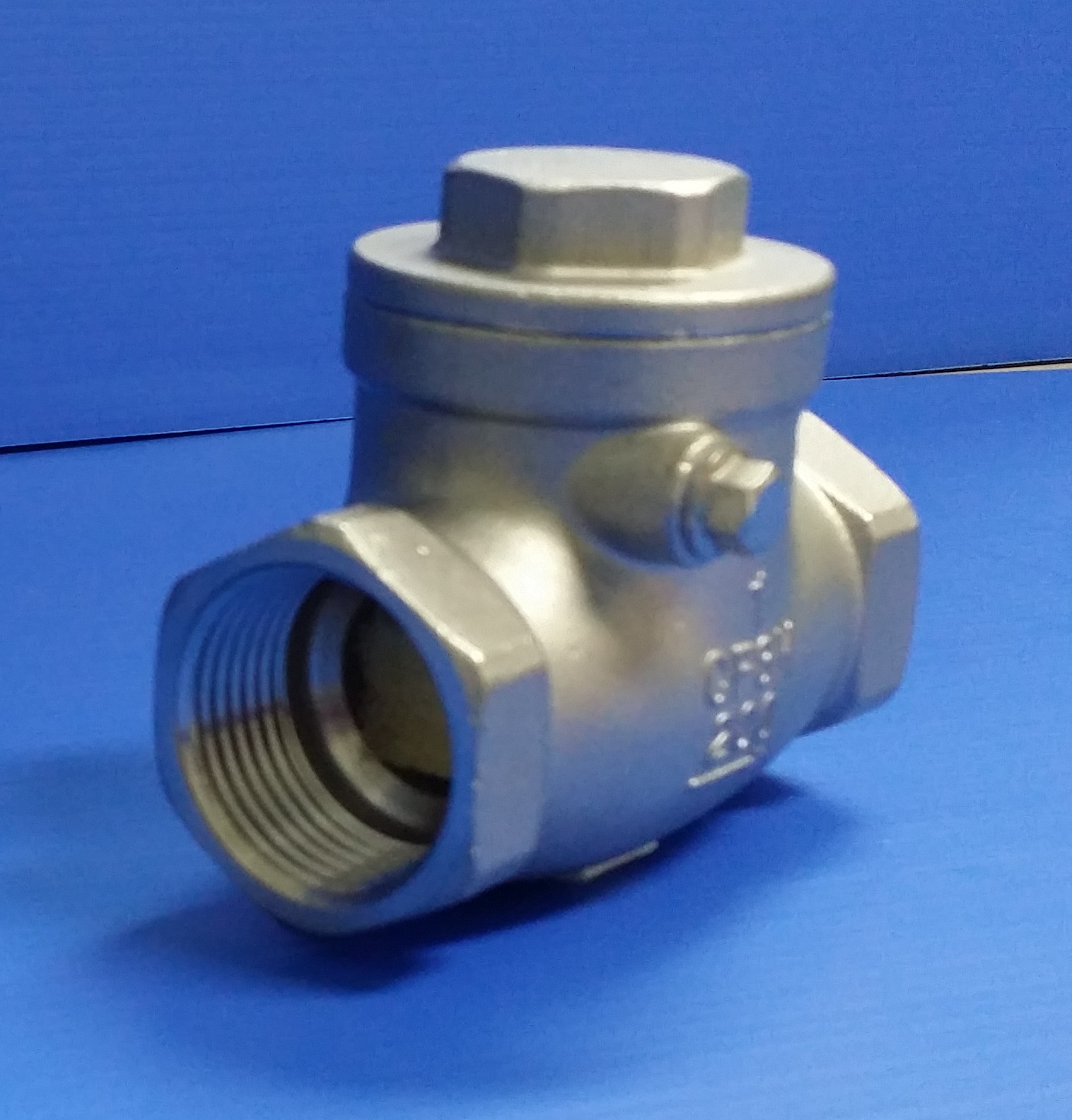 สวิงเช็ควาล์ว สแตนเลส 316 เกลียว BSP ขนาด 1/2 นิ้ว / Swing Check Valve SS316/CF8M Thread DN15
