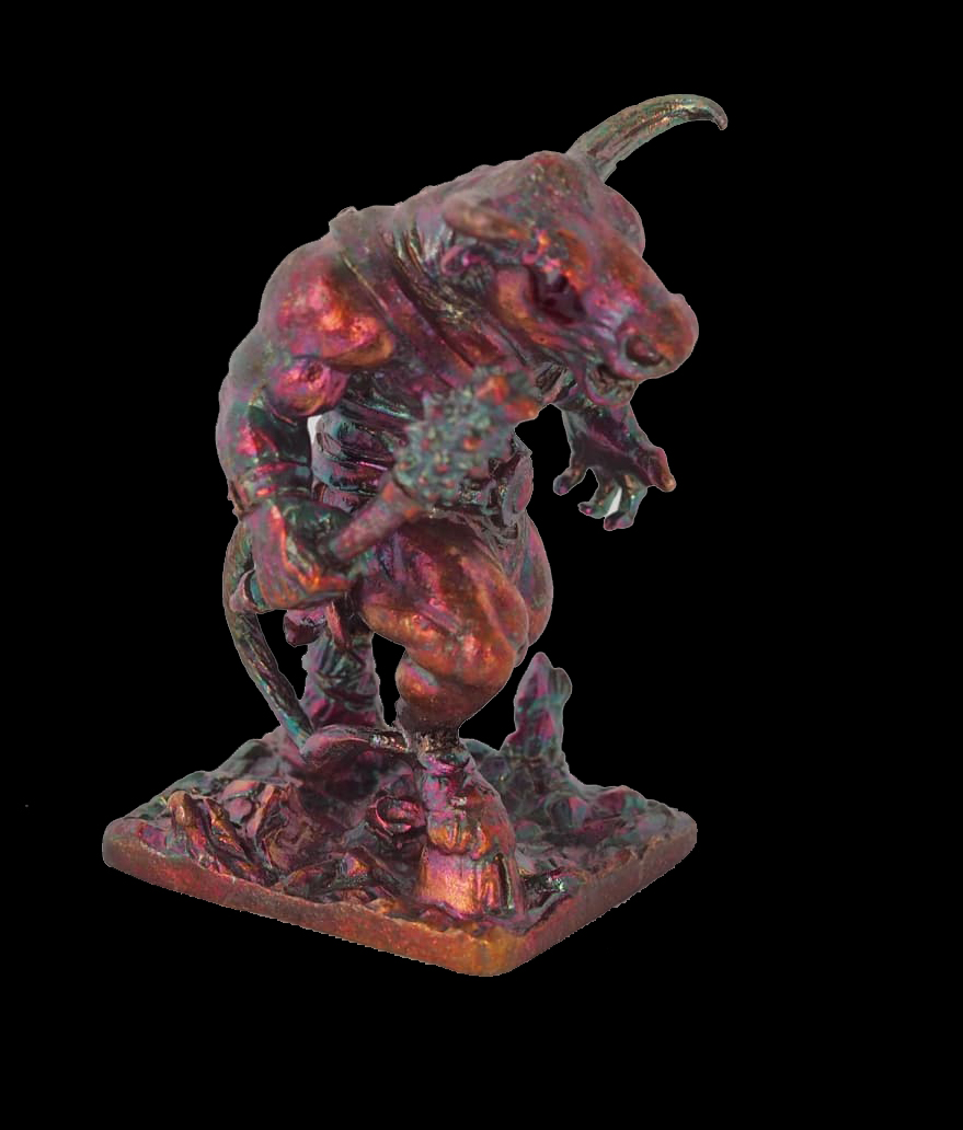 มหิงสา-พยนต์ รุ่นพิทักษ์รักษา เนื้อโลหะผิวรุ้ง ฝังพลอย หลวงพ่อเงิน วัดบ้านอ้อ อ.โนนไทย จ.นครราชสีมา