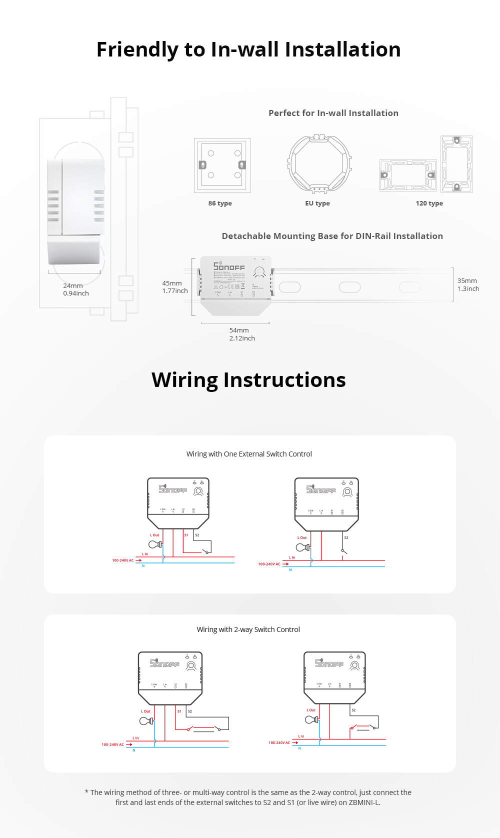 SONOFF ZBMINI-L1 No Neutral Wire Required