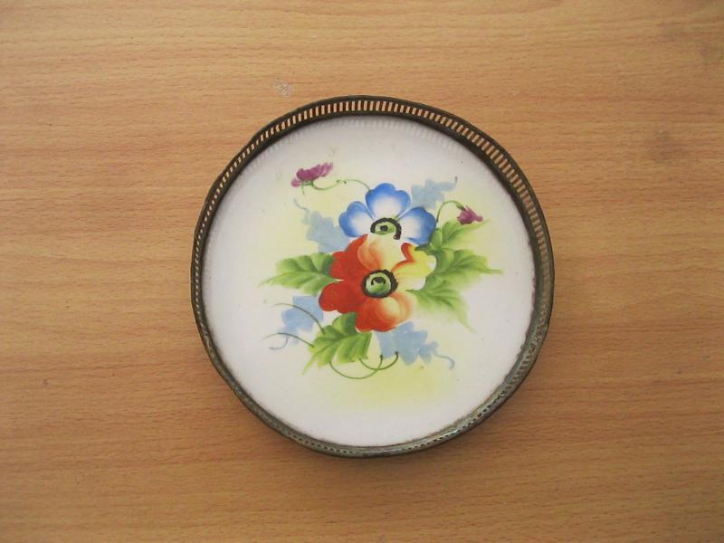 ถาดกระเบื้อง ลายดอกไม้ (3907)