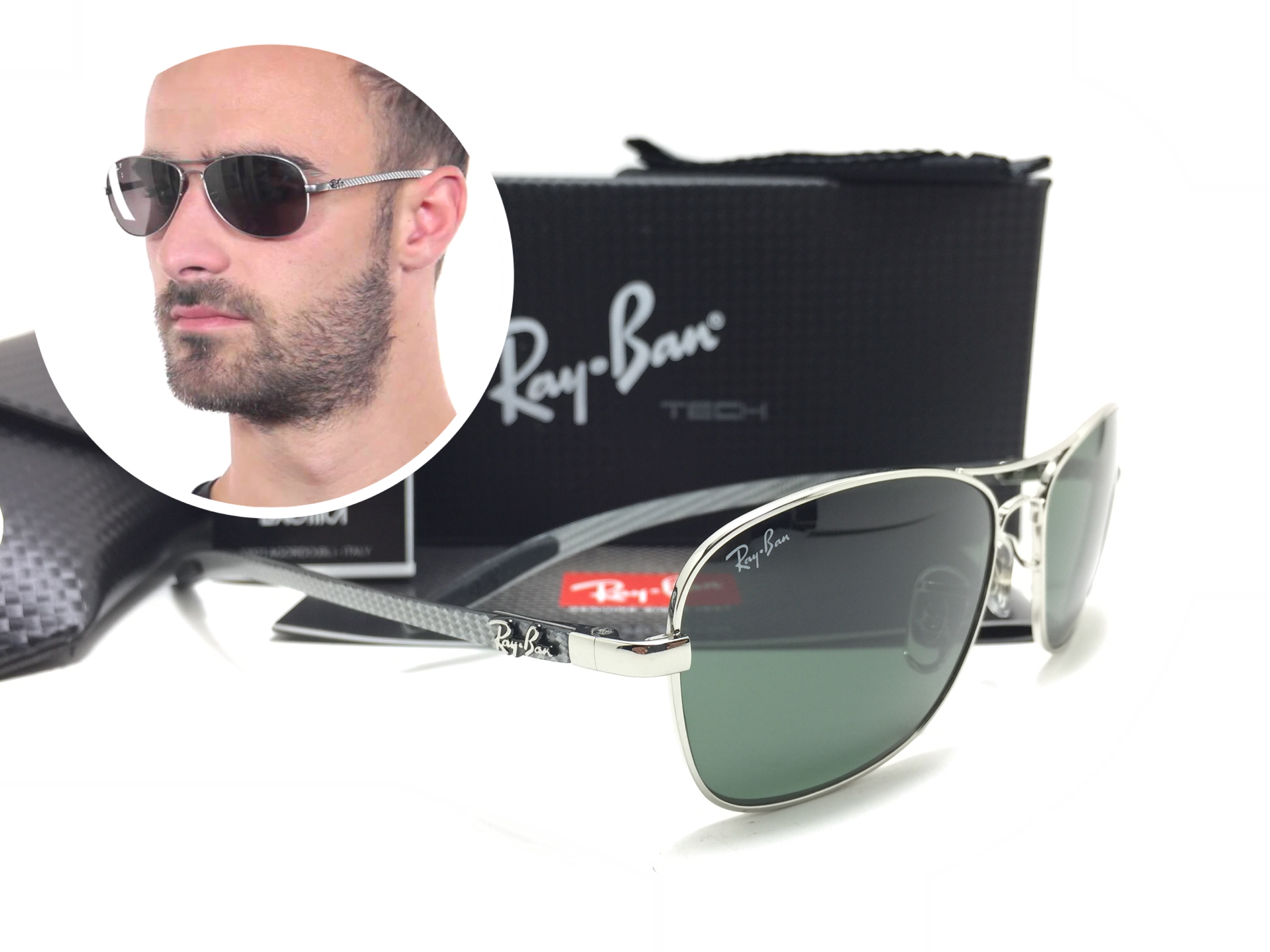 แว่นกันแดด RB 8302 Tech Carbon Fibre 003 59-14 3N <เงิน>