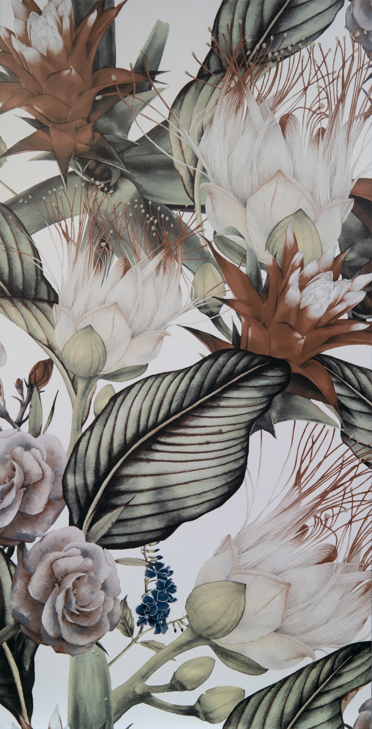 กระเบื้องภาพชุดลายดอกไม้ใบไม้ 60x120cm ทรอปิคอลดรีม4-A (TROPICAL DREAM4-A)