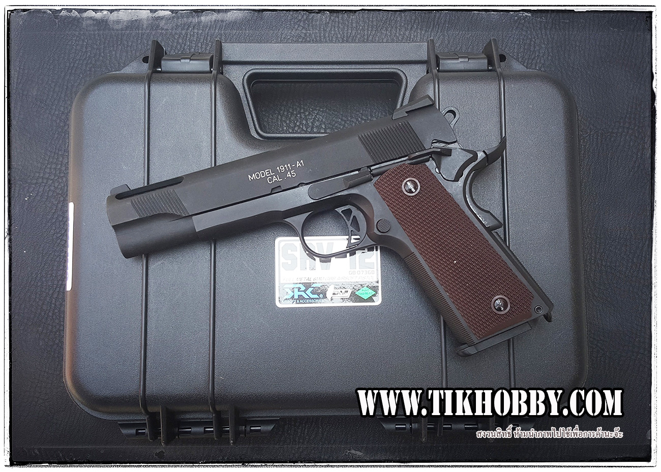 ปืนสั้นระบบแก๊สโบลว์แบล็ค รุ่น M1911 TAC สีดำ SRC สวยงามมากครับ SRV12