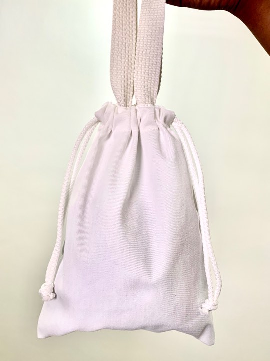 ถุงผ้าดิบลายสอง 8*10นิ้ว รูดิ+หิ้ว (งานผลิตตามออเดอร์ ขั้นต่ำในการผลิต 300 ใบ)