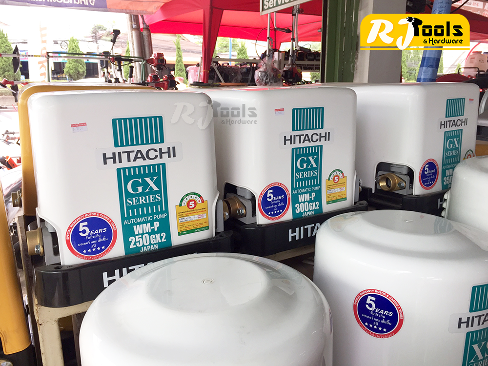 Hitachi ปั้มน้ำ ปั๊มน้ำอัตโนมัติ (ถังเหลี่ยม) รุ่น WM-P250 ขนาด 250W (คละซีรี่ย์ GX, XS, XX กรุณาสอบถามทางแชท)