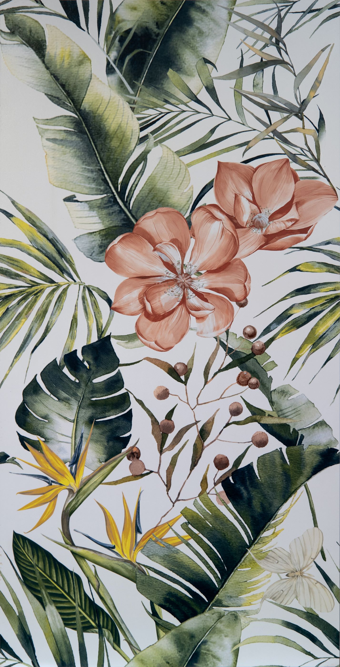 กระเบื้องภาพชุดลายดอกไม้ใบไม้ 60x120cm ทรอปิคอลดรีม11-A (TROPICAL DREAM11-A)