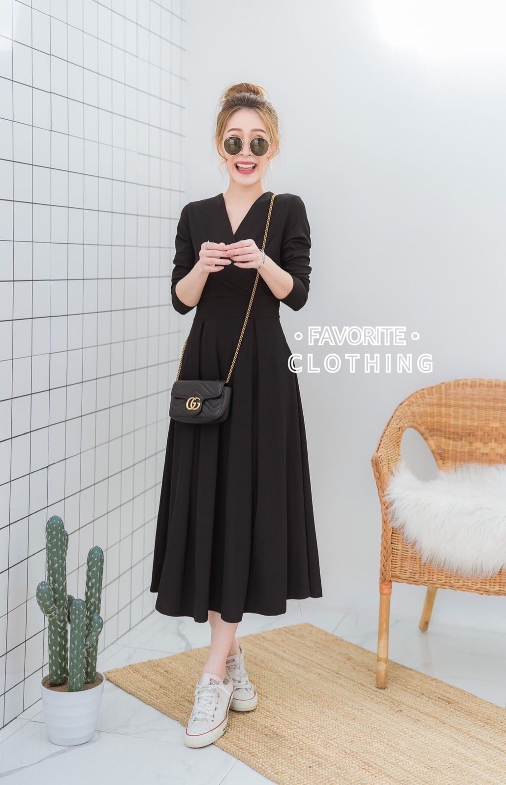 เดรสสีดำ ชุดดำเนื้อผ้ายืดหยุ่น s-3xl