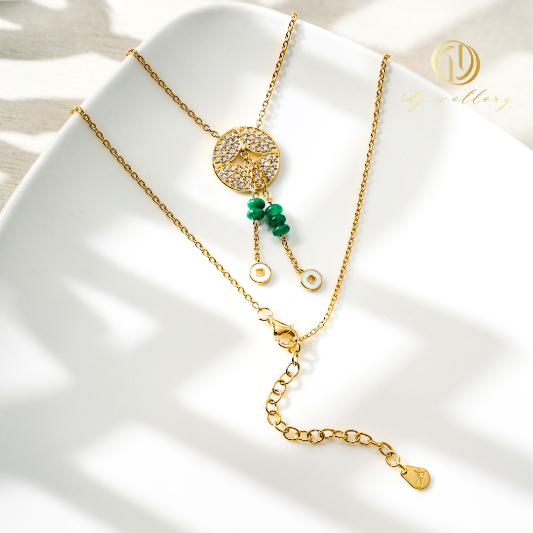 1D Jewellery สร้อยคอ เงินแท้ 925 ชุบโรเดียม🏅สร้อยกู่เฉียนมหามงคล – นำโชค เสริมทรัพย์ เพิ่มความเฮง🏅