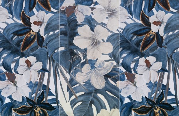 กระเบื้องภาพชุดลายดอกไม้ใบไม้ 60x120cm ทรอปิคอลดรีม5-A (TROPICAL DREAM5-A)