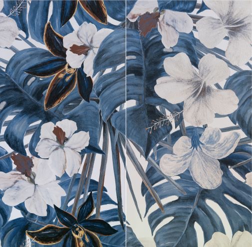 กระเบื้องภาพชุดลายดอกไม้ใบไม้ 60x120cm ทรอปิคอลดรีม5-A (TROPICAL DREAM5-A)