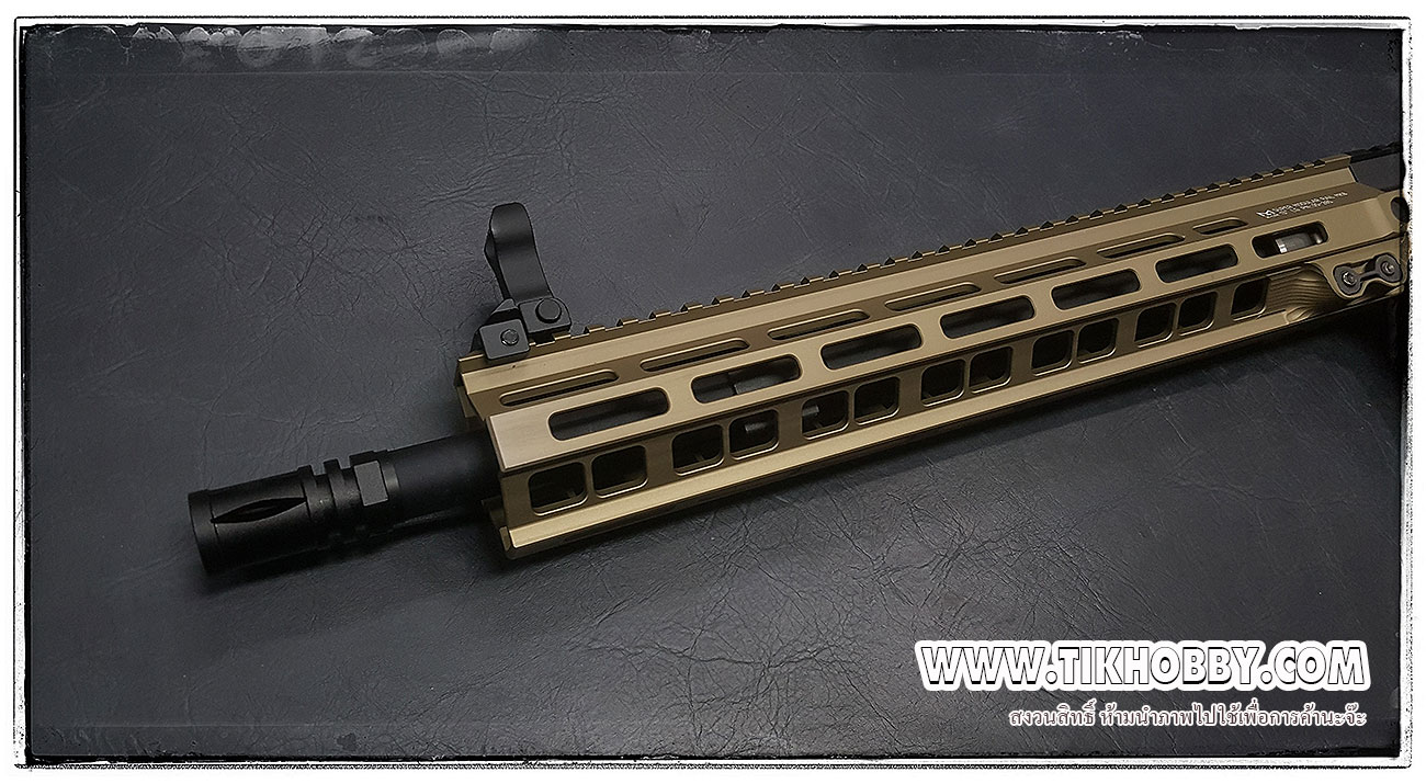 ปืนอัดลม ไฟฟ้า จาก E&C รุ่น 642 Gen4 MK8 รางยาว13นิ้ว สีทราย