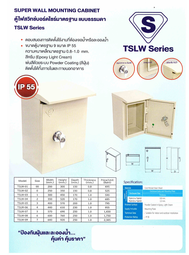 ตู้กันฝนราคาถูก TSLW