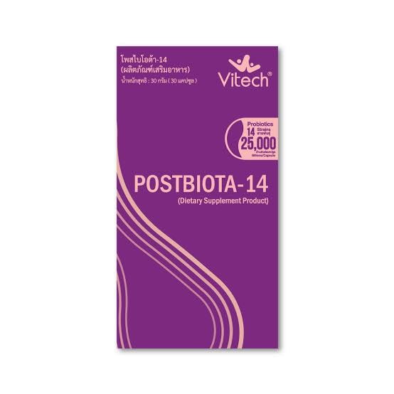 Vitech PostBiota14 30แคปซูล. วิเทค โพสไบโอต้า-14