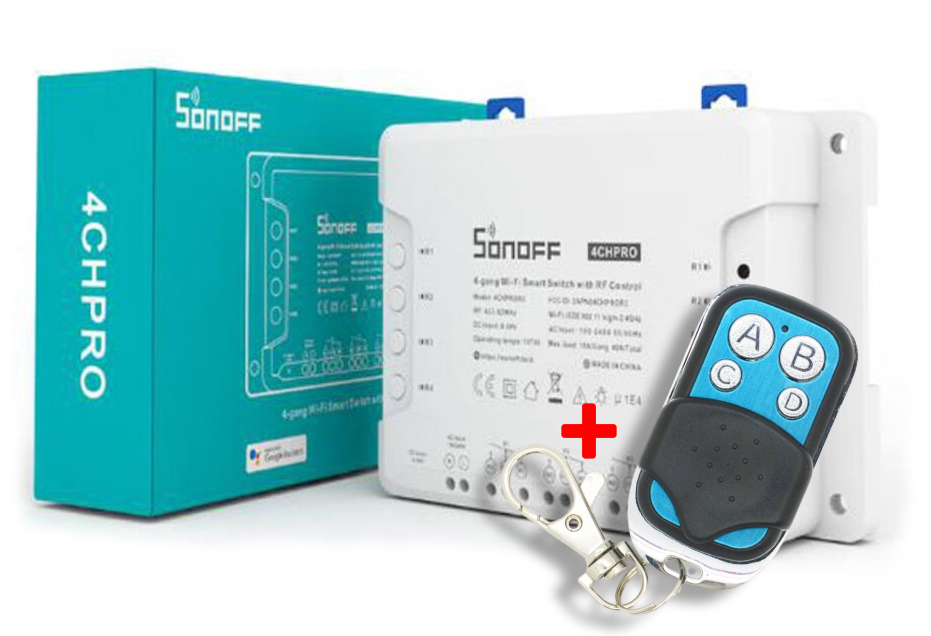Sonoff 4CH Pro R3 ( 433 MHz) + Remote Controller
