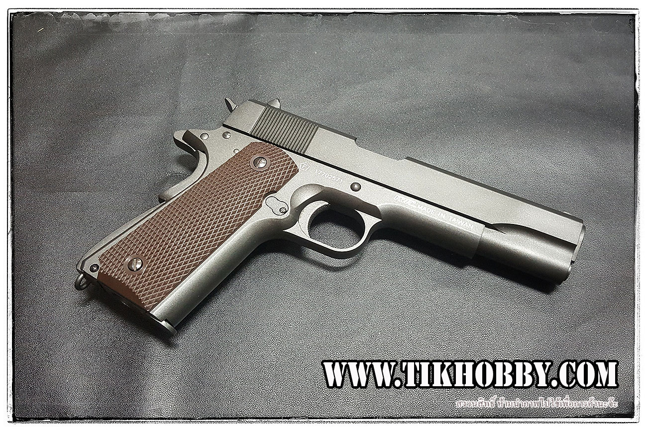 ปืนระบบแก๊สโบลว์แบ๊ค รุ่น M1911A1 สีดำ ระบบCo2 KWC