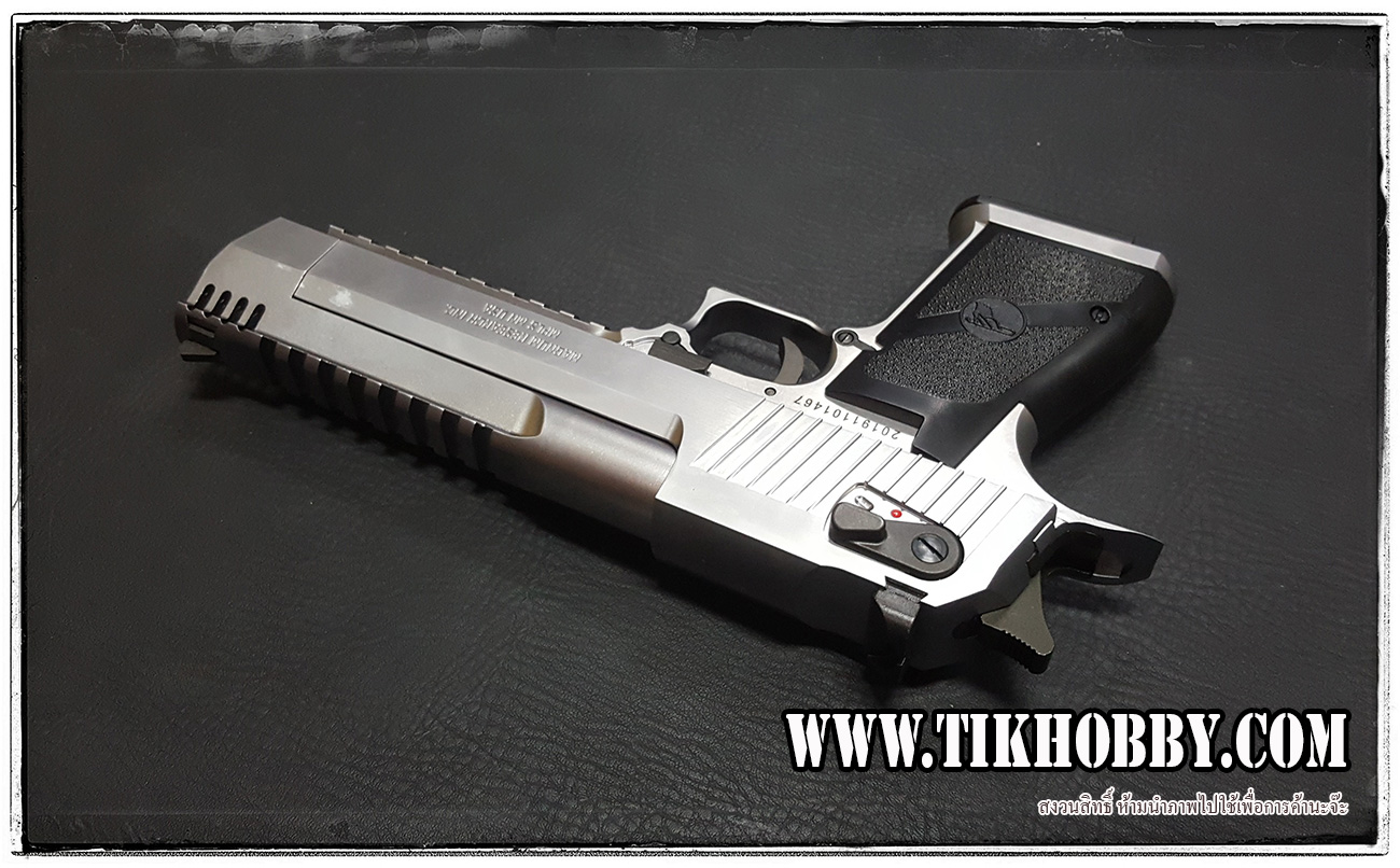 ปืนสั้นระบบแก๊สโบลว์แบล็ค รุ่น Desert Eagle L6 CyberGun สีเงิน ระบบแก๊สทั่วไป