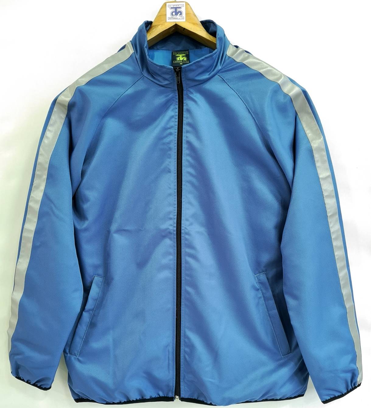 Reflex Sport Jacket 6408 เสื้อแจ็คเก็ตสีฟ้าติดเทปสะท้อนแสงสไตล์สปอร์ต