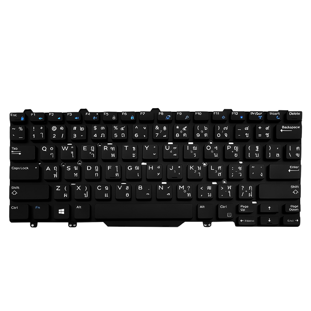 Keyboard Dell Latitude E7450 คีย์บอร์ด Dell Latitude E7450 Thai - Eng แท้ ตรงรุ่น รับประกันศูนย์ Dell Thailand ราคา พิเศษ