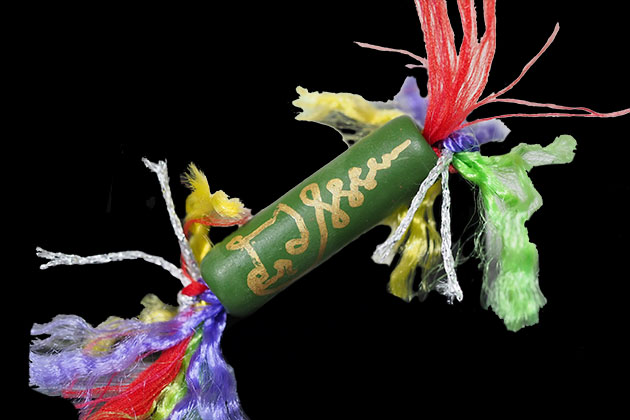 ตะกรุดเขียวเหนี่ยวทรัพย์สารพัดดี หลวงพ่อเงิน วัดบ้านอ้อ จ.นครราชสีมา