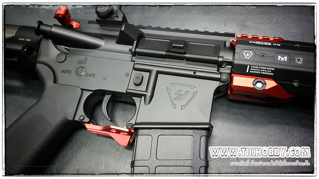 E&C 338 S2 RED ปืนอัดลมไฟฟ้า จาก E&C Stirke Industries -GRIDLOK 11"