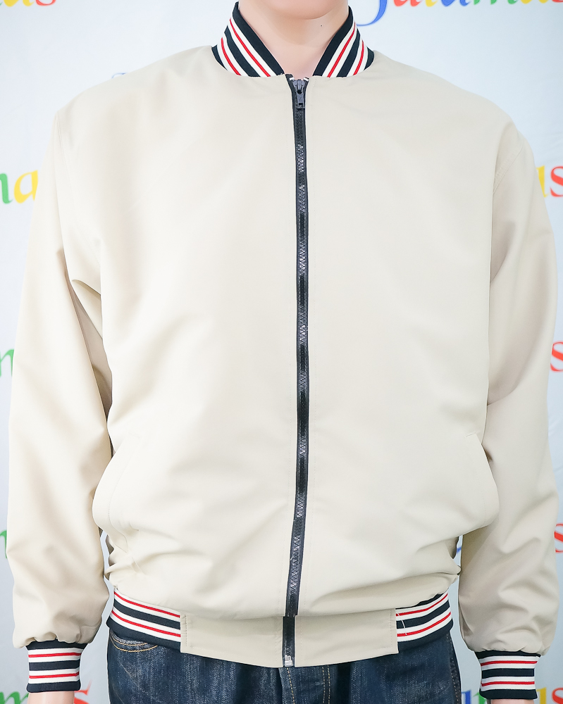 College Jacket 7 เสื้อแจ็คเก็ตสีกากีสไตล์วัยรุ่น