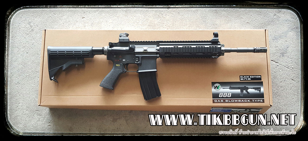 ปืนระบบแก๊สโบลว์แบ็ค HK416 WE ไม่ยิงลาย