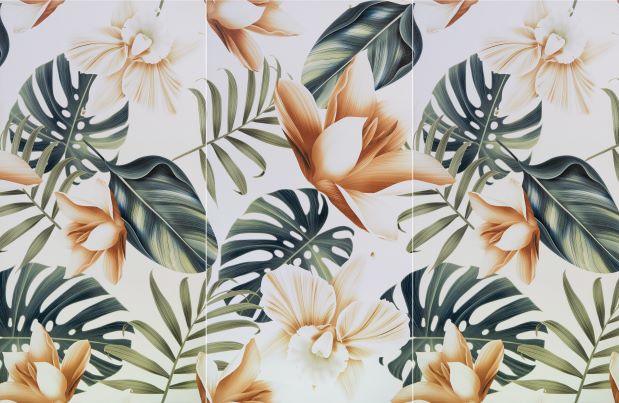 กระเบื้องภาพชุดลายดอกไม้ใบไม้ 60x120cm ทรอปิคอลดรีม2-A (TROPICAL DREAM2-A)