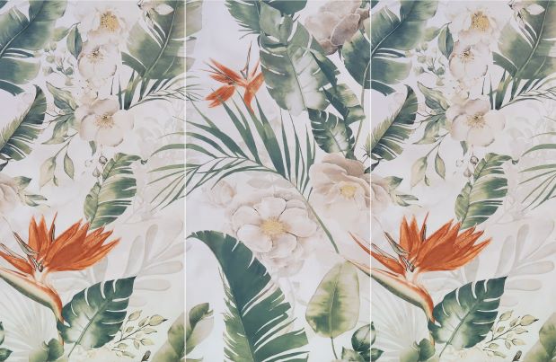 กระเบื้องภาพชุดลายดอกไม้ใบไม้ 60x120cm ทรอปิคอลดรีม10-B (TROPICAL DREAM10-B)