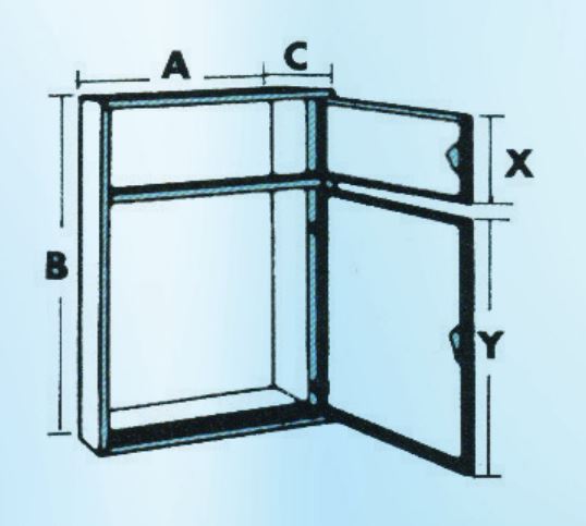 ตู้เหล็ก2ตอน ขนาด 700x1100x150 มม. รุ่น TD40/2
