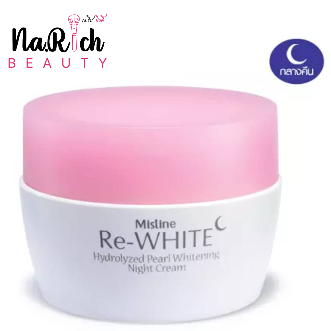 Mistine Re-White Hydrolyzed Pearl Whitening Cream 30 g. (Day Cream - Night Cream)