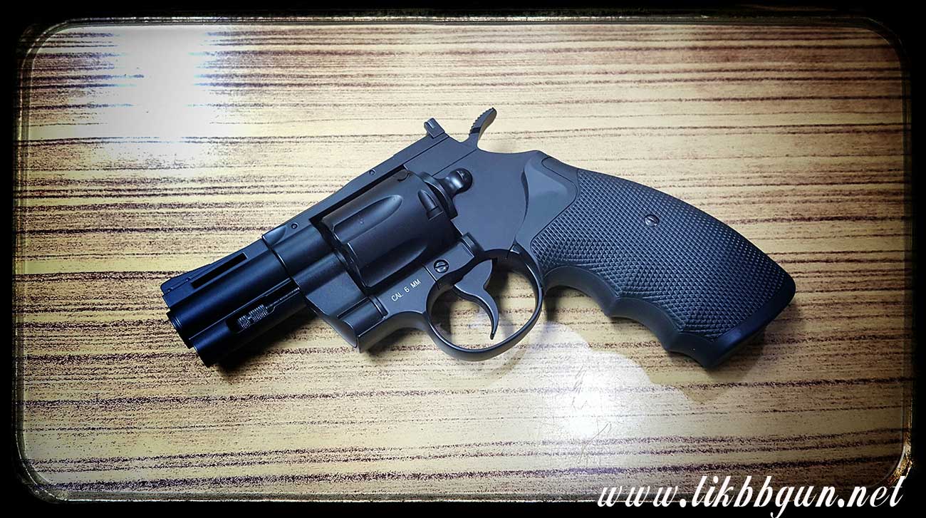 ปืนสั้น อัดแก๊ส Python357 2.5 inch. Black (Co2) จาก KWC ไม่ยิงลาย