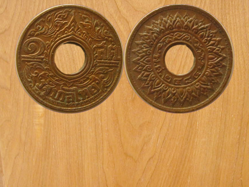 เหรียญสตางค์รู1สตางค์รัฐบาลไทย พ.ศ.2484 เนื้อทองแดง (3129)