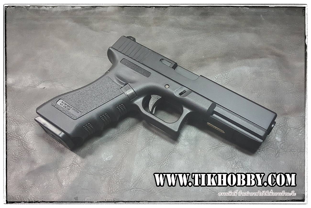 ปืนสั้นระบบแก๊สโบลว์แบล็ค รุ่นGlock17 แก๊ส PasaiDon
