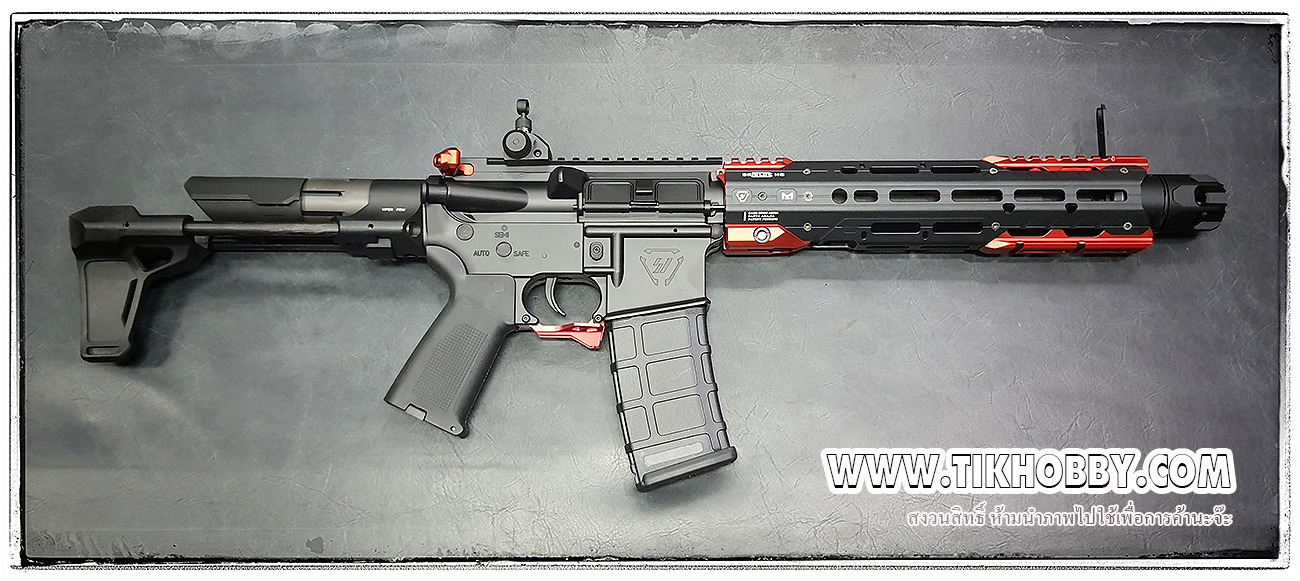 E&C 338 S2 RED ปืนอัดลมไฟฟ้า จาก E&C Stirke Industries -GRIDLOK 11"