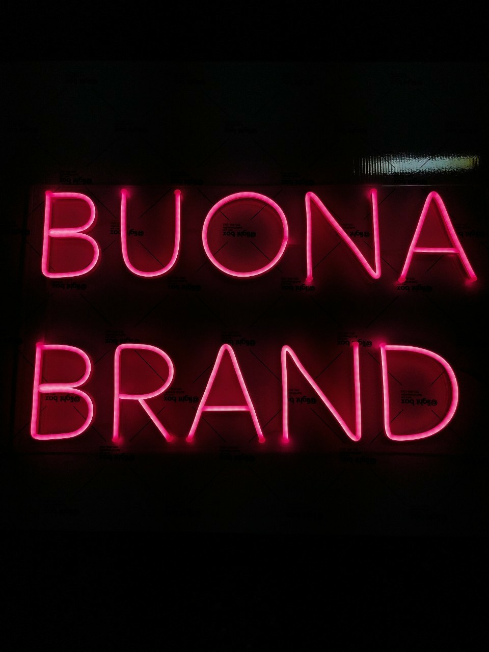 งานป้ายไฟนีออนดัดLED - BOUNA BRAND อะคริลิคใสรองหลัง