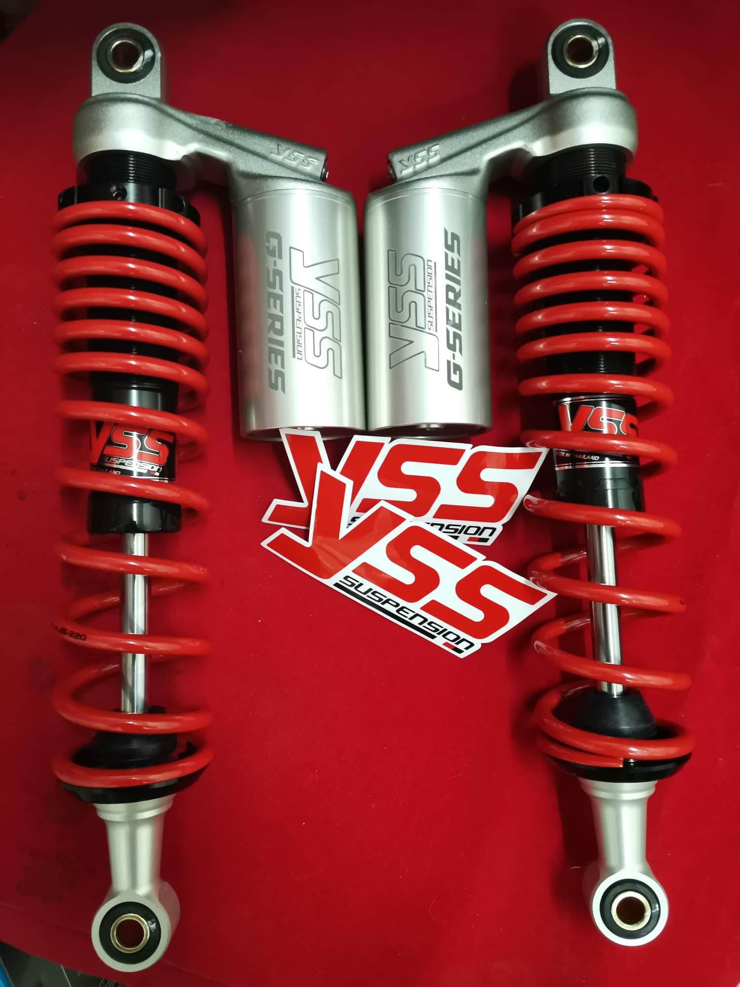 โช๊คyssแท้ (แก๊สแท้) G series โช๊คสปริงแดง กระปุกทอง สำหรับ PCX ยาว 310 cm