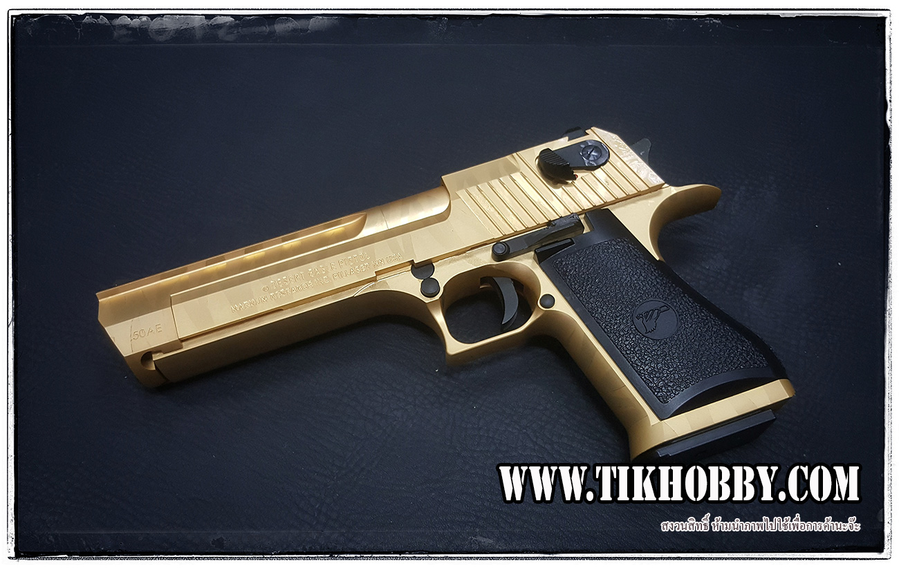 ปืนสั้นระบบแก๊สโบลว์แบล็ค รุ่น Desert Eagle ลาย Tiger CyberGun สีทอง ระบบแก๊สทั่วไป