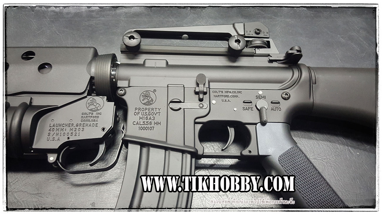 ปืนไฟฟ้า จาก E&C รุ่น 702S4 CyberGun หรือ M16A1+M203 (ไม่รวมลูกM203)