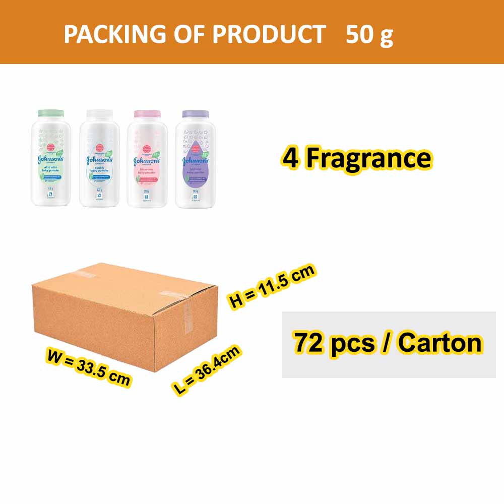 Baby powder johnson & johnson size 50 g