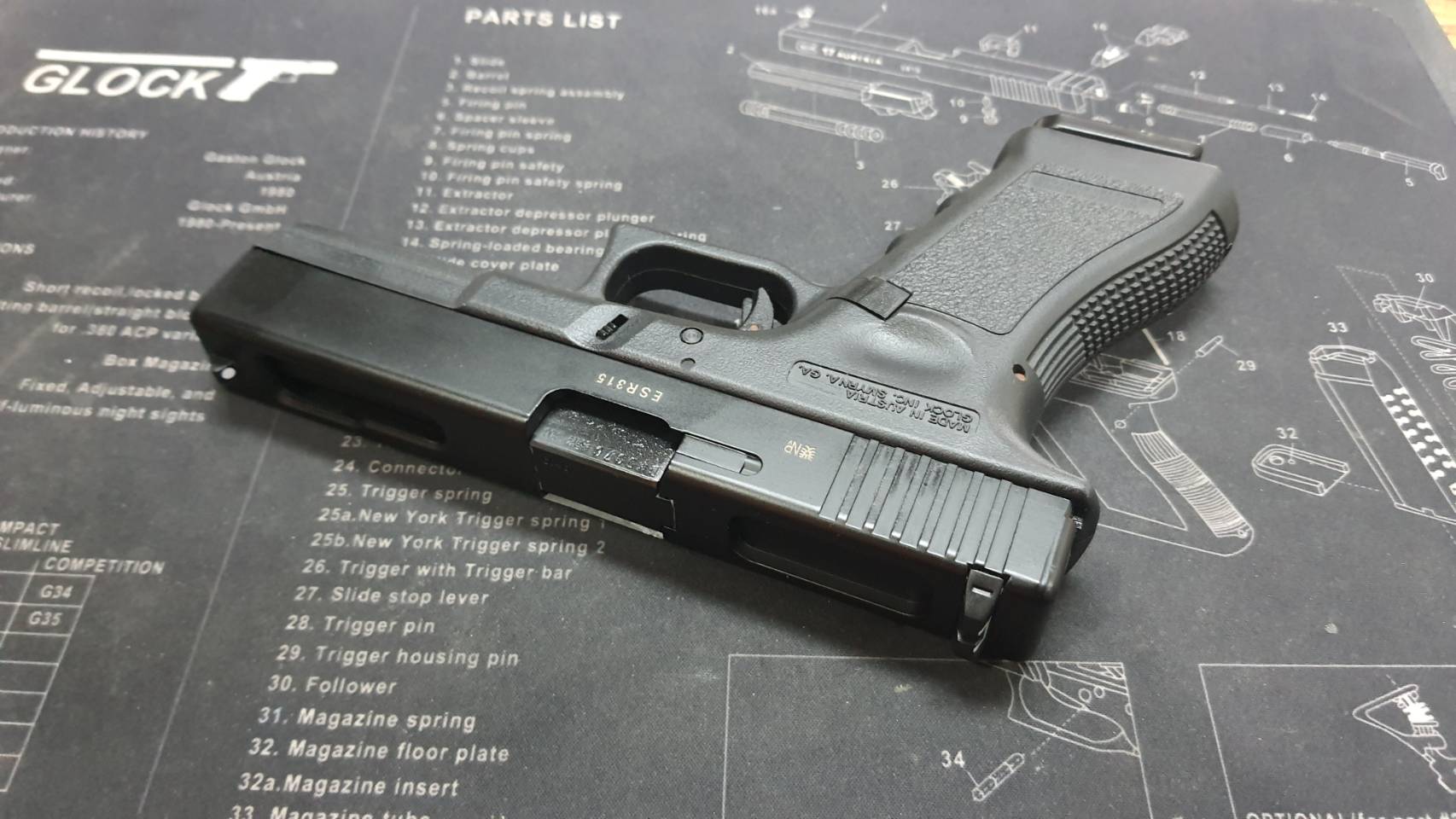 (มือ2) ปืนสั้น Glock18 R18 Army สีดำ สภาพสวย